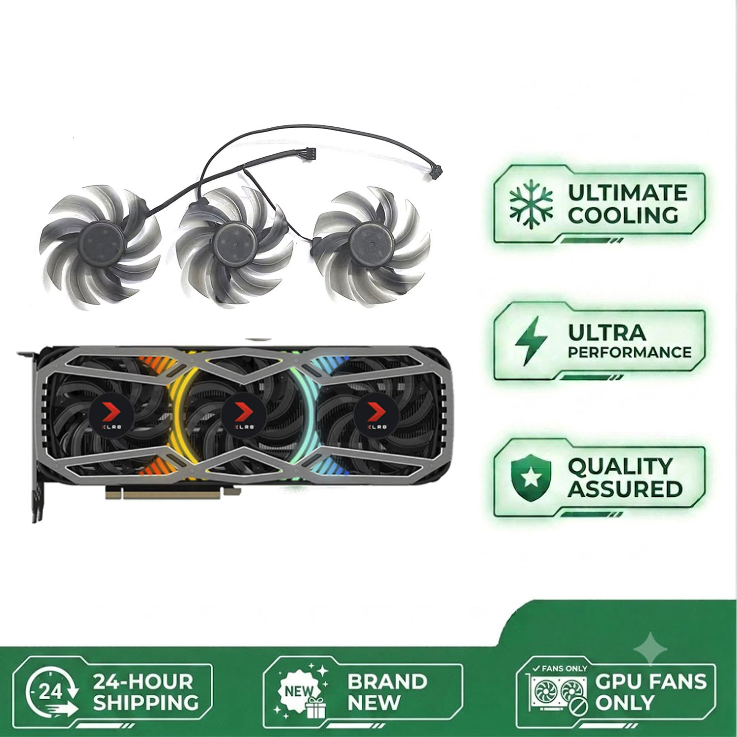 Rtx 3090 24Gb Graphics Card - NOUVEAU Ventilateur de carte graphique 82MM