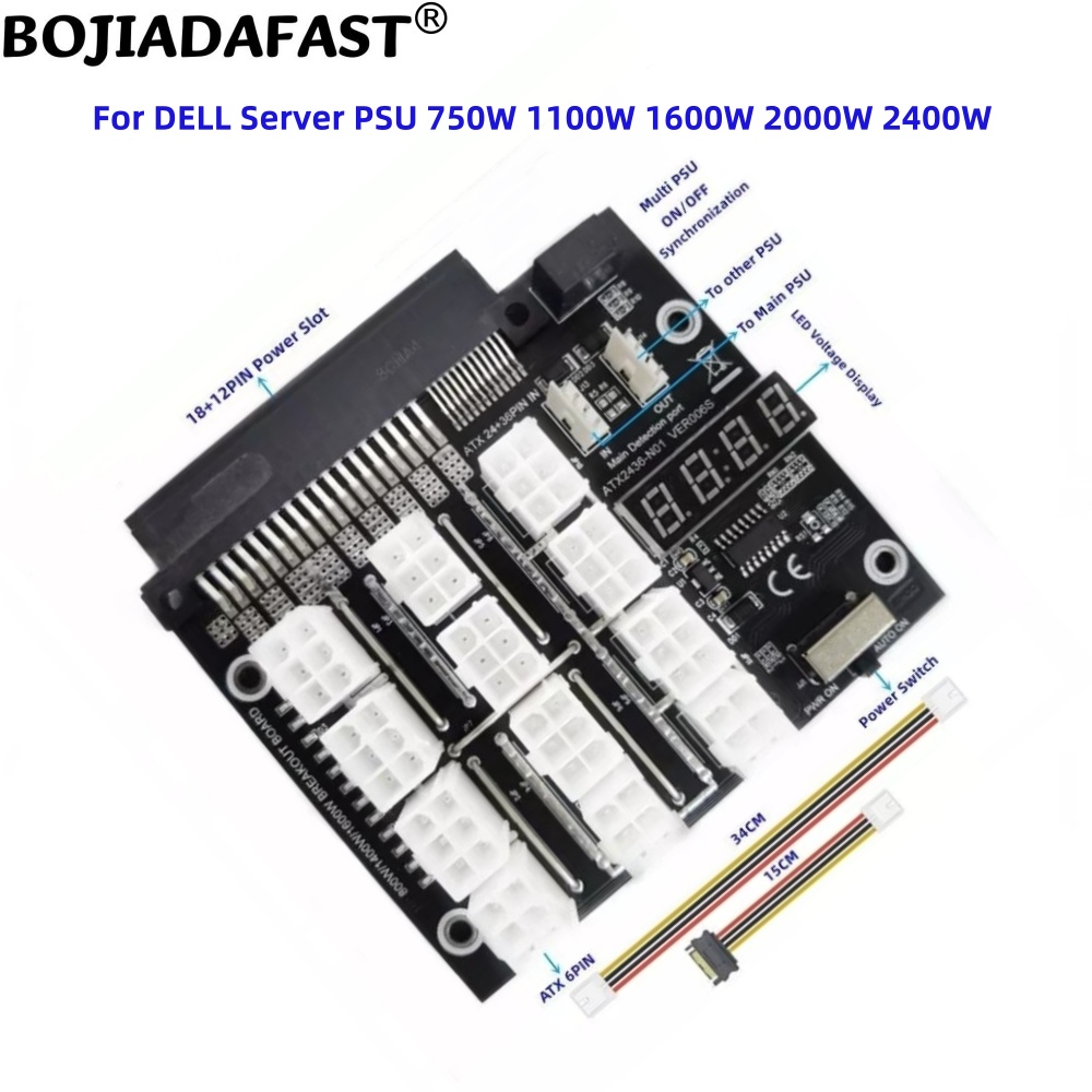 2400W Server Psu Breakout Board - Carte de distribution d'alimentation pour serveur