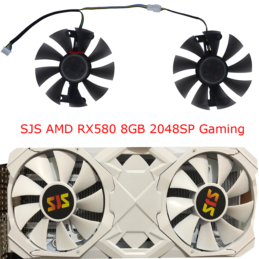 Rx 580 8Gb 2048Sp Gpu - Ventilateur de cartes vidéo pour SJS