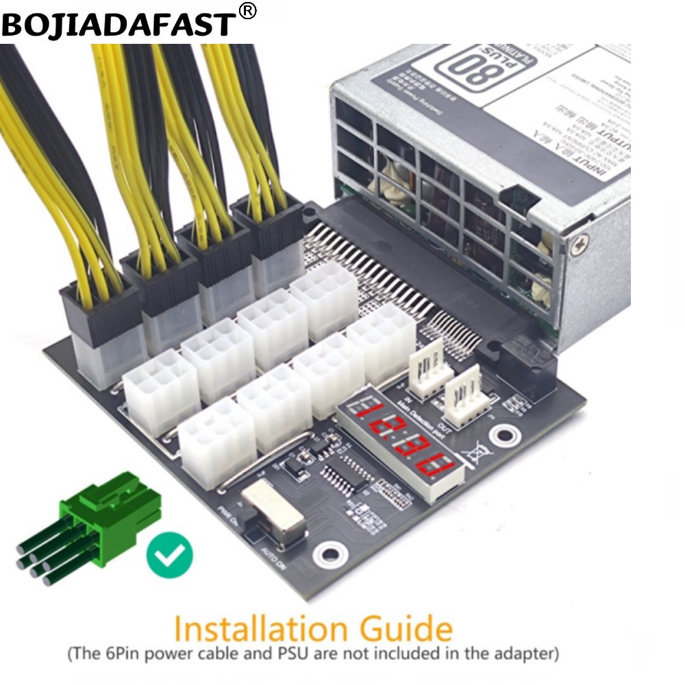 12 * Connecteurs PCI-E 6 broch - 2400W Server Psu Breakout Board avis et prix