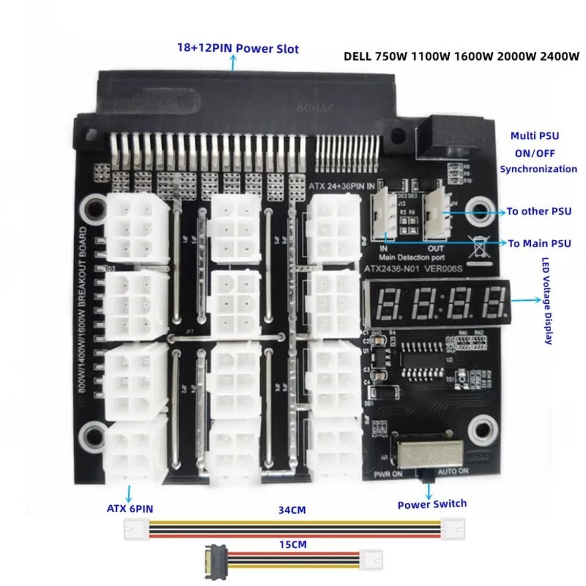 NOUVEAU PRODUIT~Carte de distr - 2400W Server Psu Breakout Board avis et prix