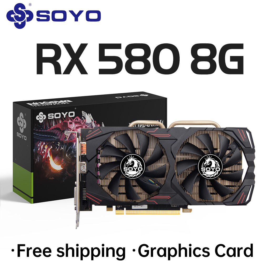 SOYO – carte graphique AMD Rad - Rx 580 8Gb 2048Sp Gpu avis et prix